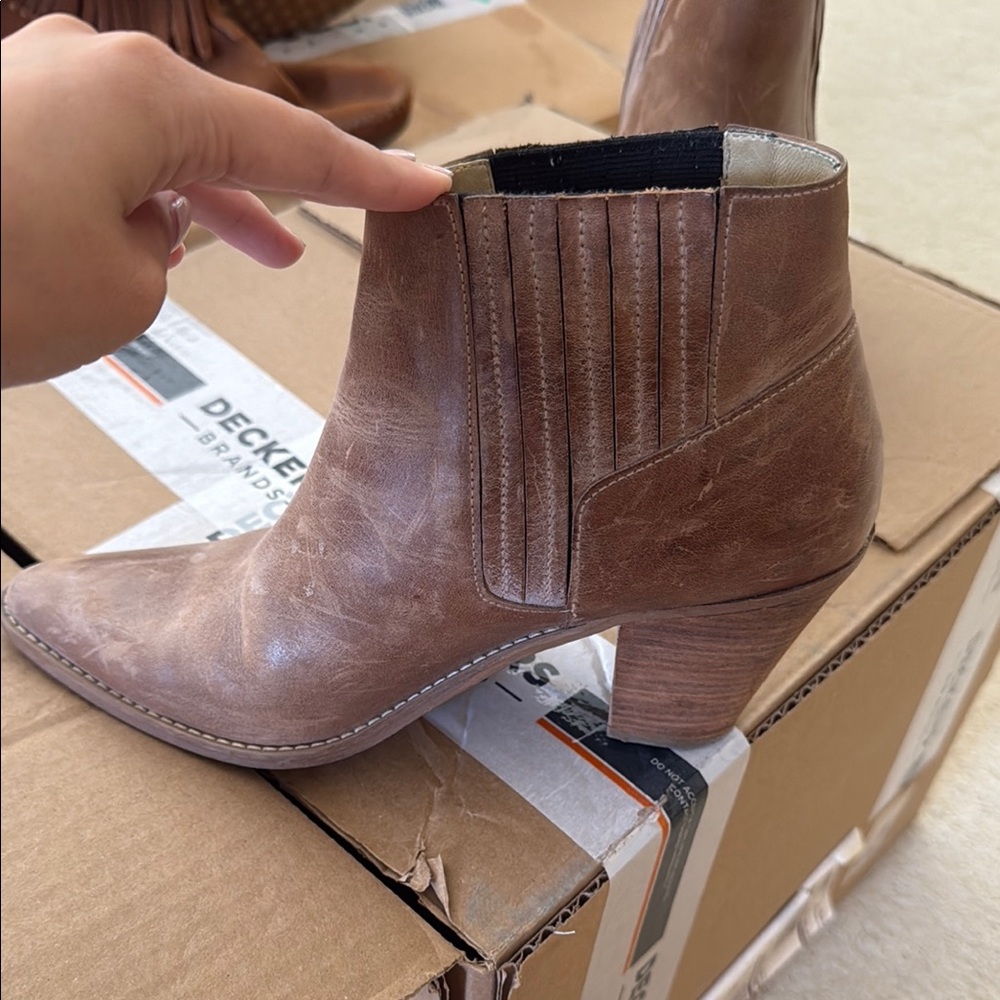 Brown Leather Ankle Boots